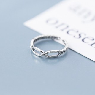 泰簡約 925純銀開口戒指 韓版簡約鏈條設計 女生禮物飾品