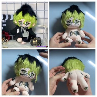 桃園出貨 鬼滅之刃無限城篇 妓夫太郎 上弦之六 棉花娃娃 動漫同人 動漫周邊 換裝公仔 玩偶 床頭擺件 擺飾 交換禮物, 1個, 娃娃專屬眼鏡,無骨架 款式