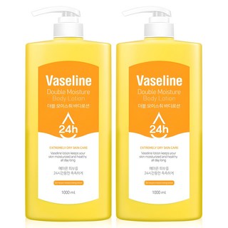 바세린 C2Y 24h 더블 모이스춰 바디로션, 1L, 2개