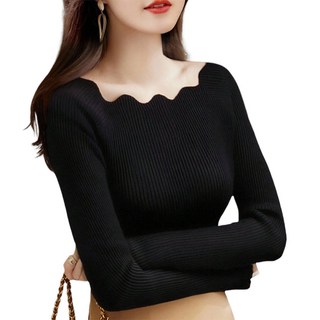 SOSISI 여성스웨터 섹시 골지 니트긴팔티 DS3M00765