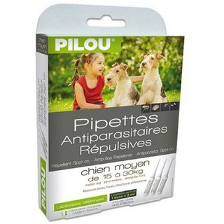 法國皮樂Pilou 第二代天然防蚤滴劑 中型犬用 3管入 派卡瑞丁 歐盟認證 預防跳蚤壁蝨 李小貓之家, 1個