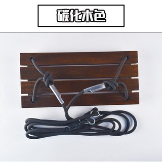 야외 그네 정원 테라스 마당 흔들 의자 스윙체어, 탄화목색+고리+연결끈