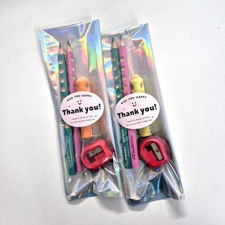 리라그루브 점보연필세트 전용연필깎이 지우개, 핑크+민트