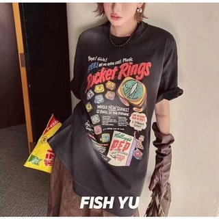 스프레이나염빈티지로고박스반팔티 남녀공용 클럽 무대 의상 단체복 공연복 치어리더 케이팝 커버댄스 걸스힙합 방송 에어로빅 줌바댄스복 줌바닷컴