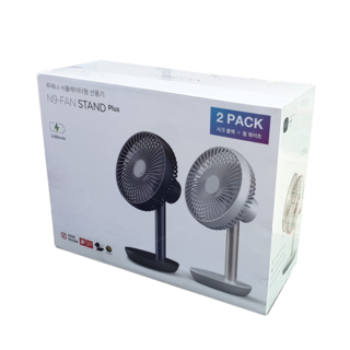 오난코리아 루메나 N9-FAN STAND2 무선 선풍기 2세대 2팩 탁상 책상용 저소음 써큘레이터, 블랙+화이트, F9-FAN STAND2