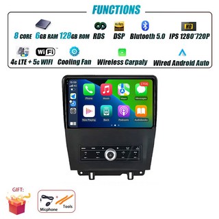 14 2014 2009 포드 플레이어 360 멀티미디어 2013 네비게이션 라디오 GPS 차량 카플레이 스테레오 2011 자동차 안드로이드 머스탱 2010 카메라 2012, C 6G 128G, 1개