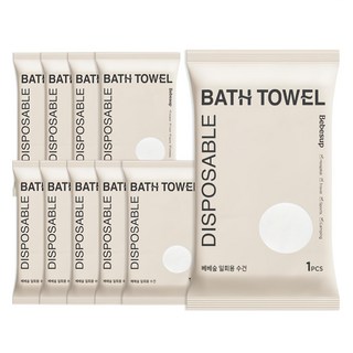 베베숲 일회용 수건 레이온, 화이트, 10개