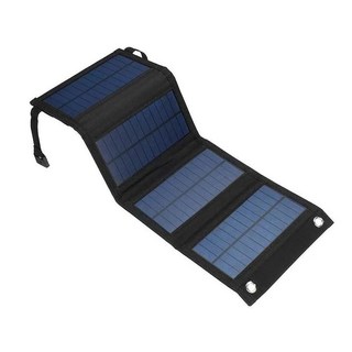 單晶矽太陽能充電板 戶外便攜折疊 高效發電 廣泛兼容 黑色/5V20W, 1個, 【4折】黑色/5V20W