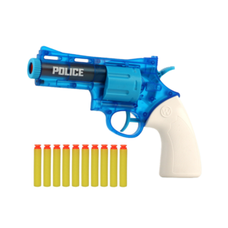 兒童玩具槍 柔軟子彈左輪手槍 角色扮演安全玩具, 【左輪】藍色, 1個