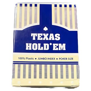 大字撲克 德州撲克牌 紅黑2色 塑膠防水撲克牌 射龍門, 藍色, 1個