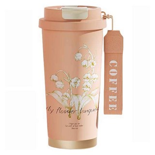 엠토이 릴리 스테인리스 스틸 보온 텀블러, 핑크, 1개, 530ml