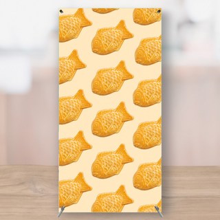 겨울간식 붕어빵 카페 디저트 미니배너 페트 실사출력 150x300 MBCF032, 대형+거치대