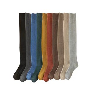 韓版加厚保暖長筒襪 膝上襪 高筒襪 素色長襪 - 丹丹悅生活