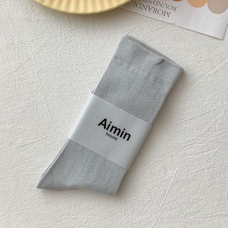 平價衣著 莫蘭迪色系純棉中筒襪 女襪 堆堆襪 無骨襪 韓系百搭襪