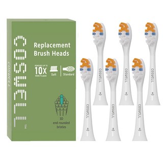 飛利浦電動牙刷頭 頂級尊榮緩震 適用HX9911/HX9924/HX9996/HX9954 無銅滅菌 4/6入, 1個, 6個裝