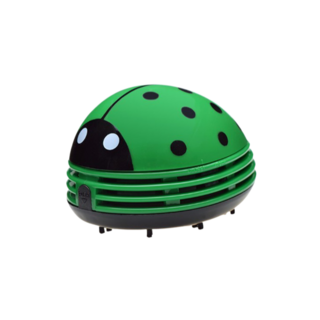 迷你瓢蟲造型無線桌上吸塵器 學生小物 辦公室清潔, 瓢蟲吸塵器-綠色