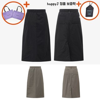 스노우피크 랜드에어 프리마로프트 겨울 패딩 스커트 롱 치마 여성 여자 블랙 다크카키 + happyJ 보증택
