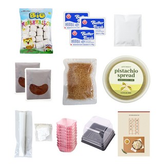 쫀득쿠키 만들기 diy 두쫀쿠 두바이 쫀득 쿠키 키트 누가크래커 설화병 오레오 마시멜로우, 1세트, 쫀득쿠키만들기_후르츠베리