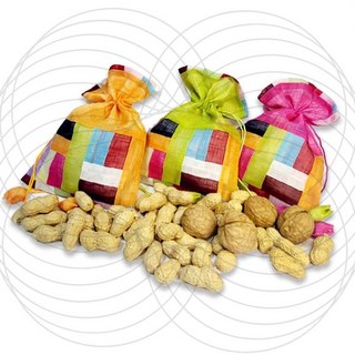 정월대보름 부럼용 모시 복주머니 세트 호두 땅콩 견과류 전통 민속놀이 선물포장, 1개, 1g