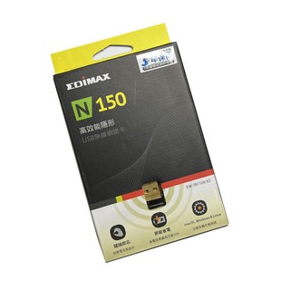 EDIMAX 訊舟 EW-7811Un V2 N150 高效能隱形USB無線網路卡 支援多系統, 1個