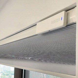 자동 블라인드 무타공 압축봉 커튼 충전식 원격