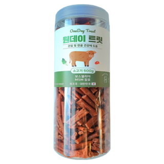 원데이트릿 강아지간식 대용량 노즈워크, 500g, 1개, 소고기