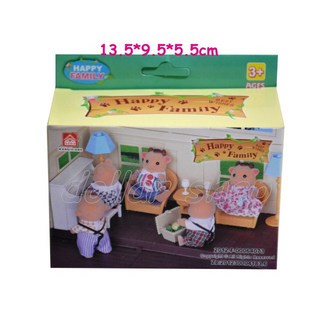 寶貝玩具屋 溫馨客廳藤椅傢俱組 快樂家族配件包 (森林家族同款) 鋼琴沙發組合 小屋, 1個