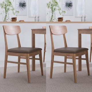 리바트 뉴시나몬 원목식탁의자 2개세트, 원목, 2개