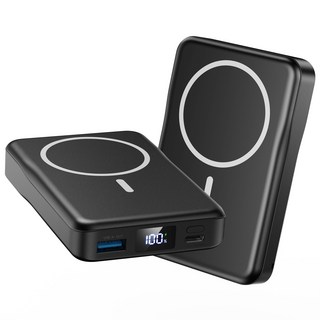 YINTO 맥세이프 PD22.5W QC3.0 C타입 보조배터리 10000mAh, 블랙, W18