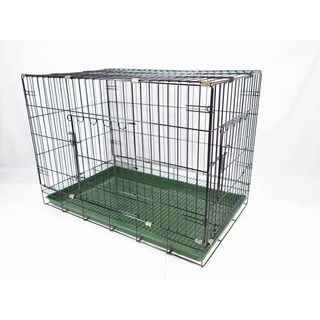 優旺寵物 台灣製造 3尺雙門附綠色底盤活動折疊式寵物籠 狗籠 貓籠 兔籠 雞籠, 1個