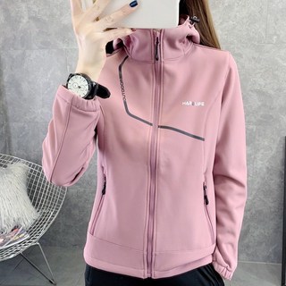 女秋季外套 保暖軟殼衝鋒外套 戶外刷絨 機車登山服