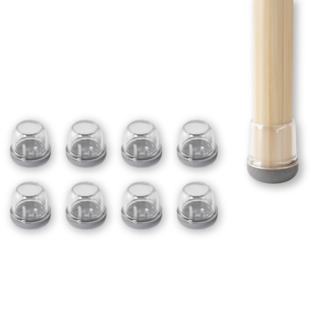 살림결 먼지없는 소음방지 의자 발커버, 8개, 그레이