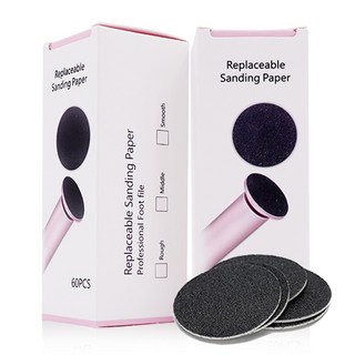 美腳神器替換砂紙組，專業足部護理，輕鬆去除老繭死皮，多種粗細可選，經濟實惠, 60片, #180