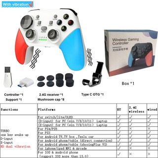 [호환용] 조이스틱 컨트롤러 레이싱휠 게임컨트롤러 BT 50 무선 게임패 모바일 휴대폰 제어 액세서리 마인크래프트 원신 Pubg PPSSPP용 조이스틱 게임 컨트롤러, 흰색, 1개, 3.White with all