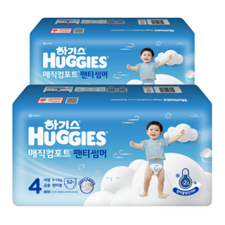 하기스 2024 매직컴포트썸머 팬티형 기저귀 남여공용, 4단계, 208매