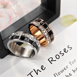 可旋轉輕奢不掉色戒指女個性ins風潮高級時尚男女情侶高顔值對戒