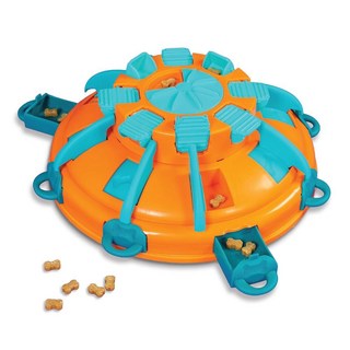 OUT 아웃ward Hound 아웃워드 하운드 Nina OttossON 온 by 멀티퍼즐 상호작용 강아지용 퍼즐 장난감 전문가 레벨, Tower of Treats (오렌지, 블루)