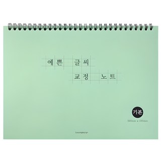 투영디자인 예쁜 글씨 교정 노트, 민트그린, 1개