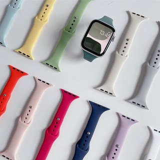 바나나랜드 애플워치 호환 슬림 실리콘 스트랩 밴드, 슬림실리콘밴드(샌드블루), 1개