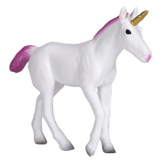 MOJO夢幻系列神話生物模型：獨角獸、飛馬、冰海龍、噴火龍、赤焰龍、地界龍、耀金龍、鋼鐵龍, 1個, 小獨角獸-粉色/2024新品