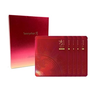 Sooryehan秀雅韓 完美奇蹟紅蔘緊緻彈力面膜5入組 緊緻 膠原蛋白 黑蔘 透亮 面膜, 1個