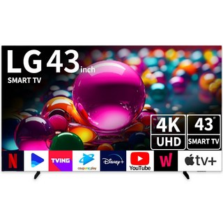 LG 43인치 TV 4K UHD LED 울트라HD 스마트 TV, 방문설치, 벽걸이형, 스마트TV