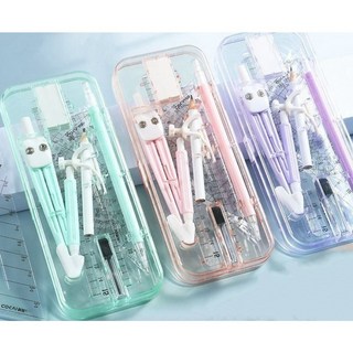 루미빈 학생용 제도용 컴퍼스 10종 세트 필통포함, A