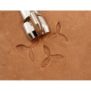 鋼製唐草紋皮革雕刻打孔工具，適用於皮革手作與皮雕, 1個