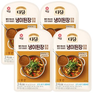 CJ CJ 다담 냉이된장찌개양념, 140g, 4개