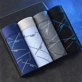 고급 부드러운 강한 내구성 남성 복서 속옷 드로즈 4종 세트