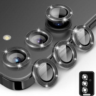 合金鏡頭膜 定位神器 適用於 A16 A15 A14 A13 A25 A35 A55 A54 A24, 定位閃粉鏡頭-黑色,三星A14, 1個