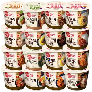 CJ 햇반 컵반 맛있고 많은 컵밥 세트 16개, 170g