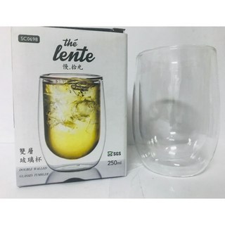 慢時光 雙層玻璃杯 造型玻璃杯250ML 現貨快速出貨, 1個