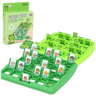 ZD 猜猜我是誰 迷你版 益智桌遊 ZD-090 親子雙人派對遊戲, 綠色, 1個